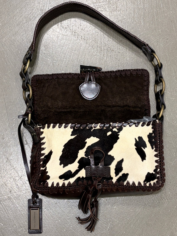 F/W2002 Dolce & Gabbana pony hair shoulder bag