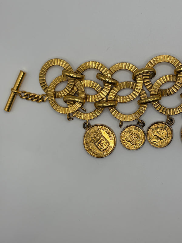 1980s Chanel coins charm bracelet