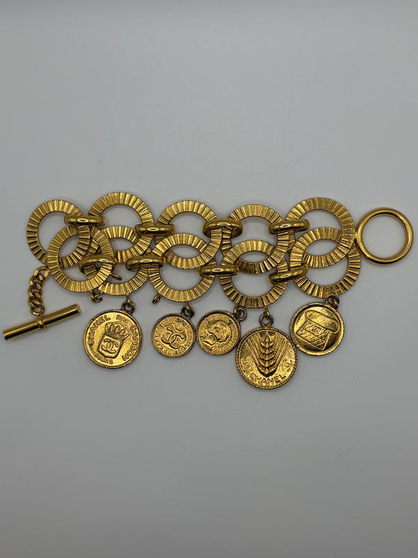 1980s Chanel coins charm bracelet