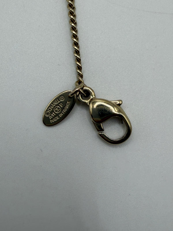 2010s Chanel pearl-embellished CC pendant necklace
