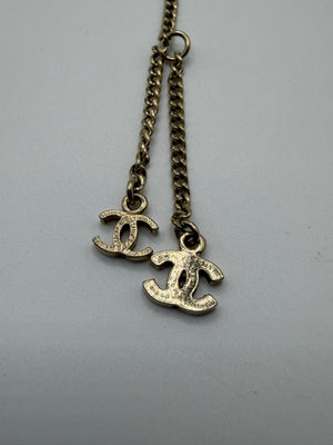 2010s Chanel pearl-embellished CC pendant necklace