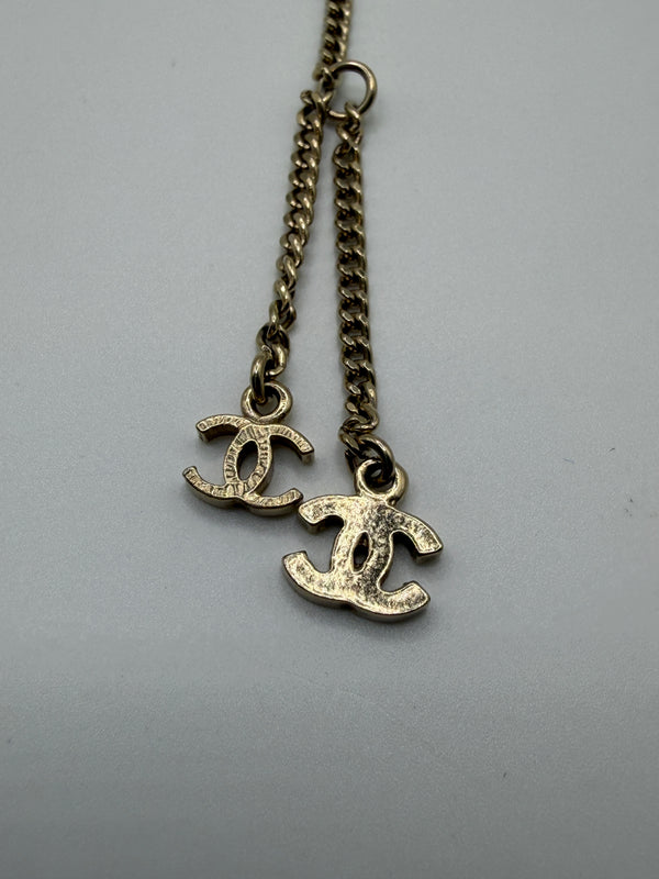 2010s Chanel pearl-embellished CC pendant necklace