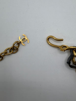 1995 Chanel by Karl Lagerfeld leather intertwined choker