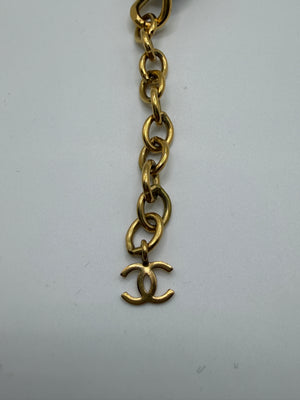 1995 Chanel by Karl Lagerfeld leather intertwined choker
