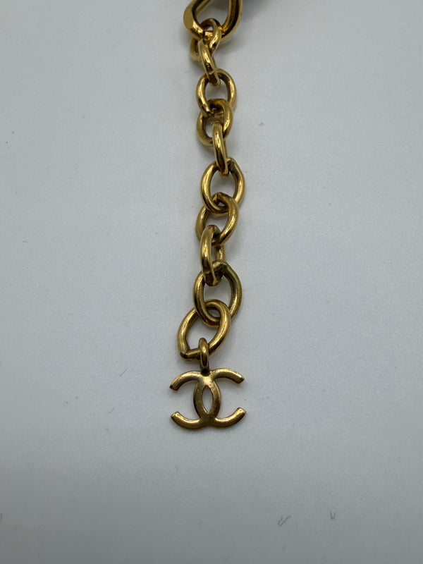 1995 Chanel by Karl Lagerfeld leather intertwined choker