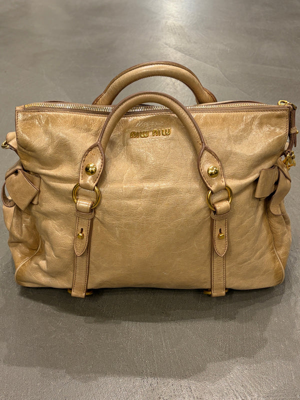 2000s Miu Miu leather Bow bag