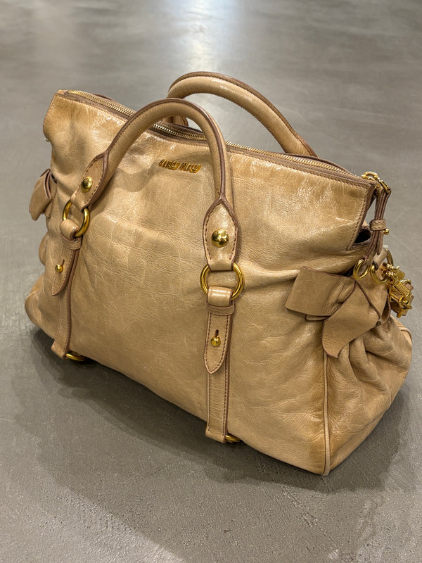 2000s Miu Miu leather Bow bag