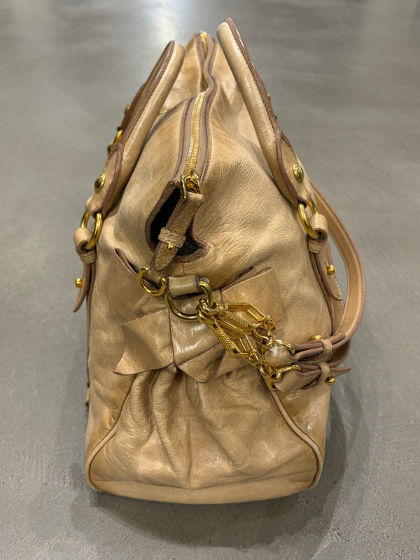 2000s Miu Miu leather Bow bag