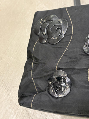 S/S2003 Prada floral appliqué nylon tote bag