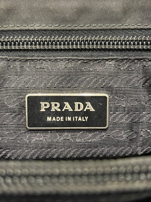 S/S2003 Prada floral appliqué nylon tote bag