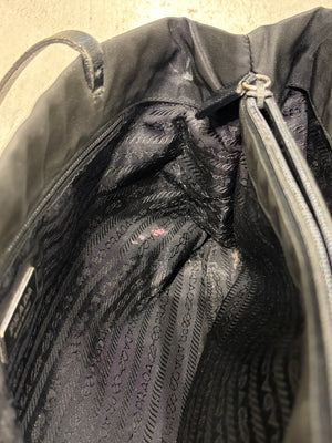S/S2003 Prada floral appliqué nylon tote bag