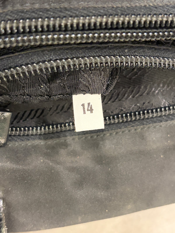 S/S2003 Prada floral appliqué nylon tote bag