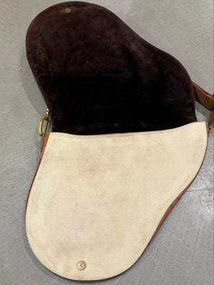 2002 Christian Dior by John Galliano canvas and leather Saddle bag