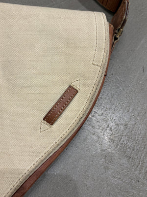 2002 Christian Dior by John Galliano canvas and leather Saddle bag