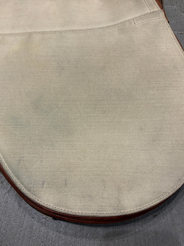 2002 Christian Dior by John Galliano canvas and leather Saddle bag