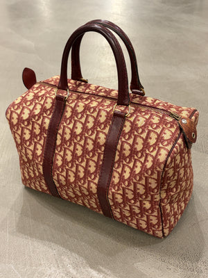 1980s Christian Dior Oblique Monogram boston bag
