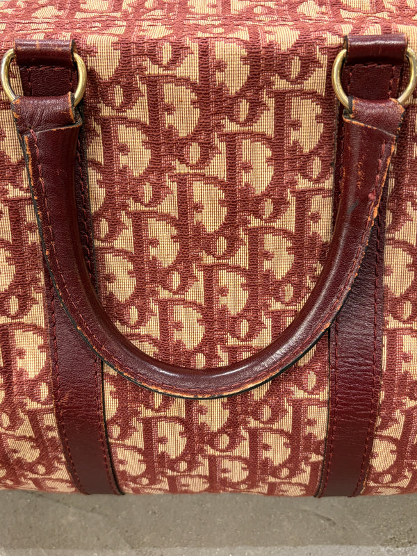 1980s Christian Dior Oblique Monogram boston bag