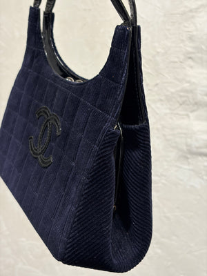 2000-20002 Chanel corduroy hobo bag