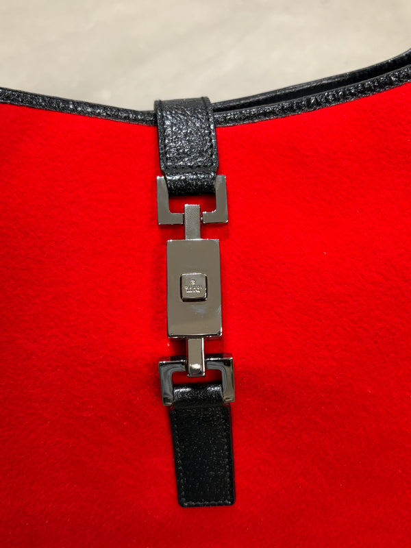 2000s Gucci wool and leather Jackie bag