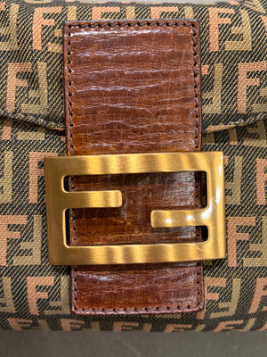 2000s Fend two-tone Zucca Baguette bag