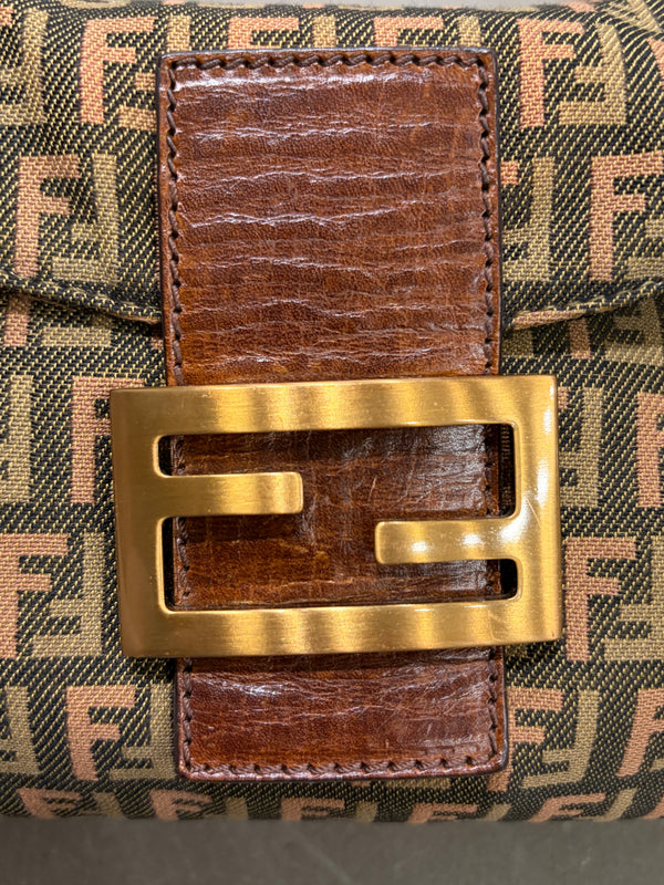 2000s Fend two-tone Zucca Baguette bag