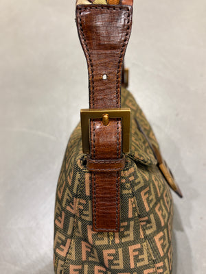 2000s Fend two-tone Zucca Baguette bag