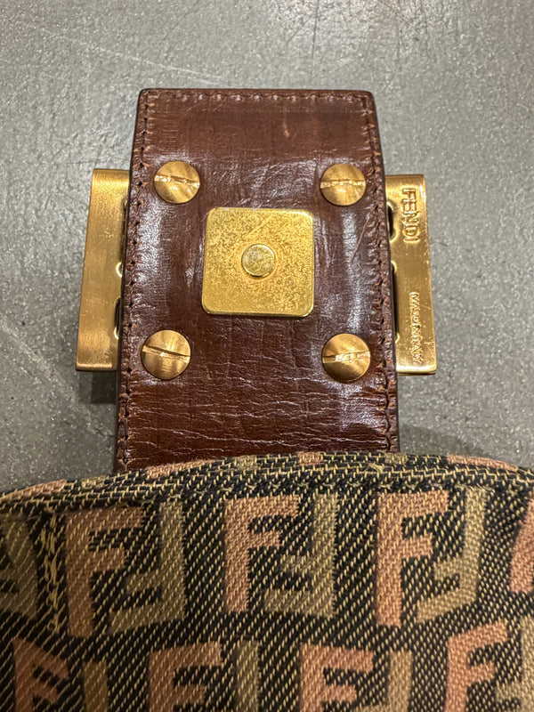 2000s Fend two-tone Zucca Baguette bag