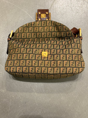 2000s Fend two-tone Zucca Baguette bag