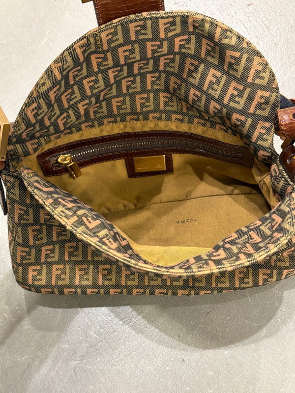 2000s Fend two-tone Zucca Baguette bag