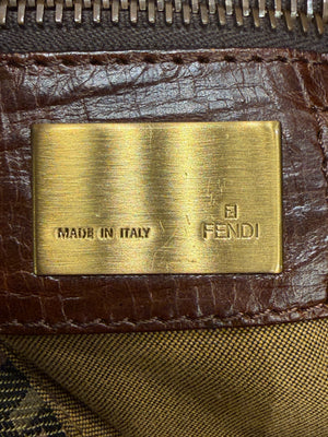 2000s Fend two-tone Zucca Baguette bag