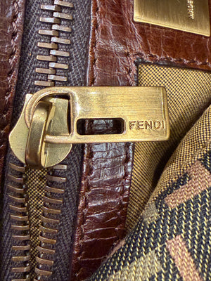 2000s Fend two-tone Zucca Baguette bag