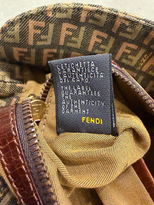 2000s Fend two-tone Zucca Baguette bag