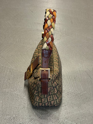 2000s Fend two-tone Zucca Baguette bag