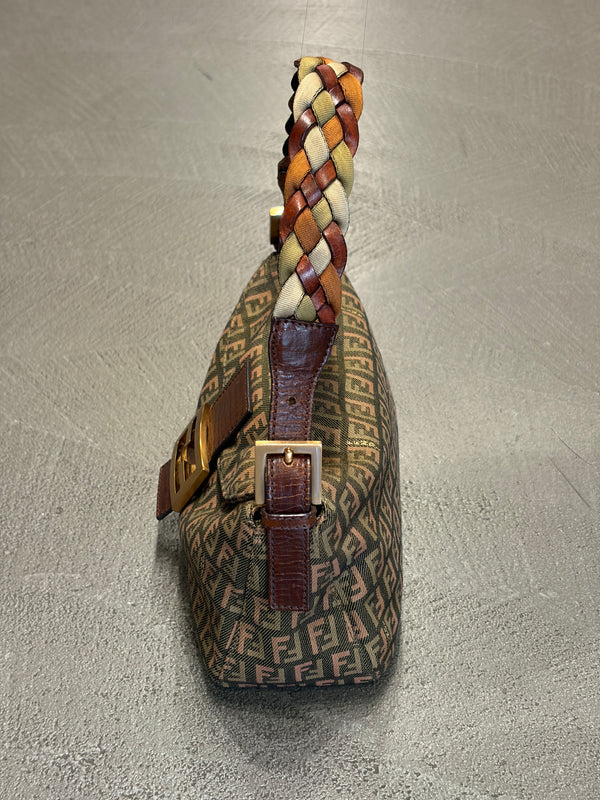 2000s Fend two-tone Zucca Baguette bag