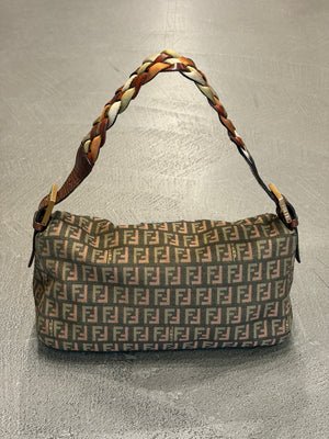 2000s Fend two-tone Zucca Baguette bag