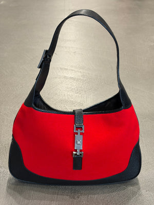 2000s Gucci wool and leather Jackie bag
