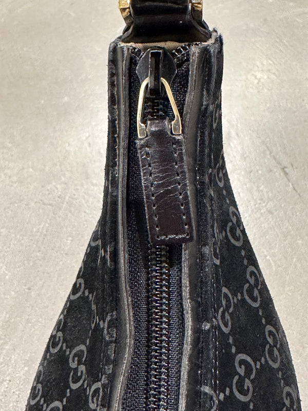 F/W1997 Gucci by Tom Ford monogram suede hobo bag