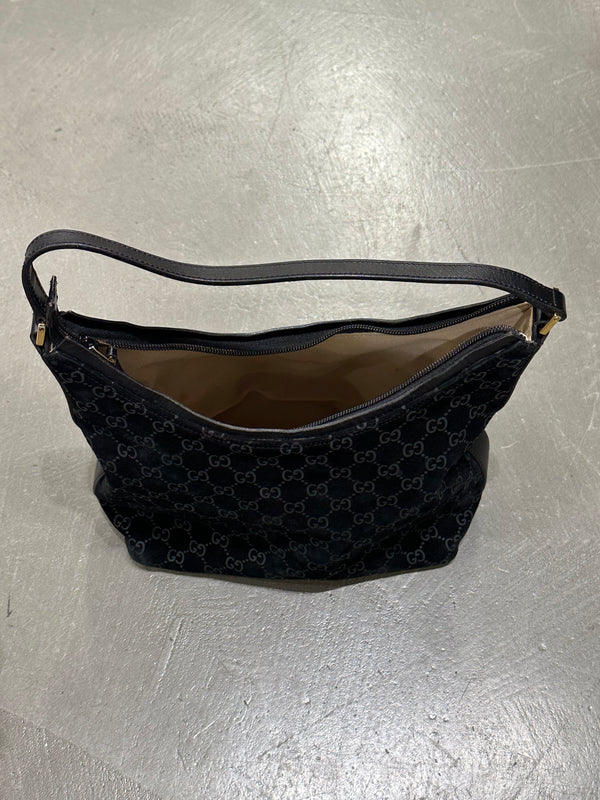 F/W1997 Gucci by Tom Ford monogram suede hobo bag