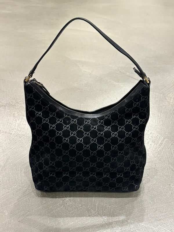 F/W1997 Gucci by Tom Ford monogram suede hobo bag