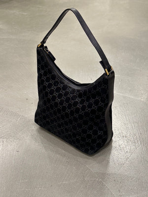 F/W1997 Gucci by Tom Ford monogram suede hobo bag