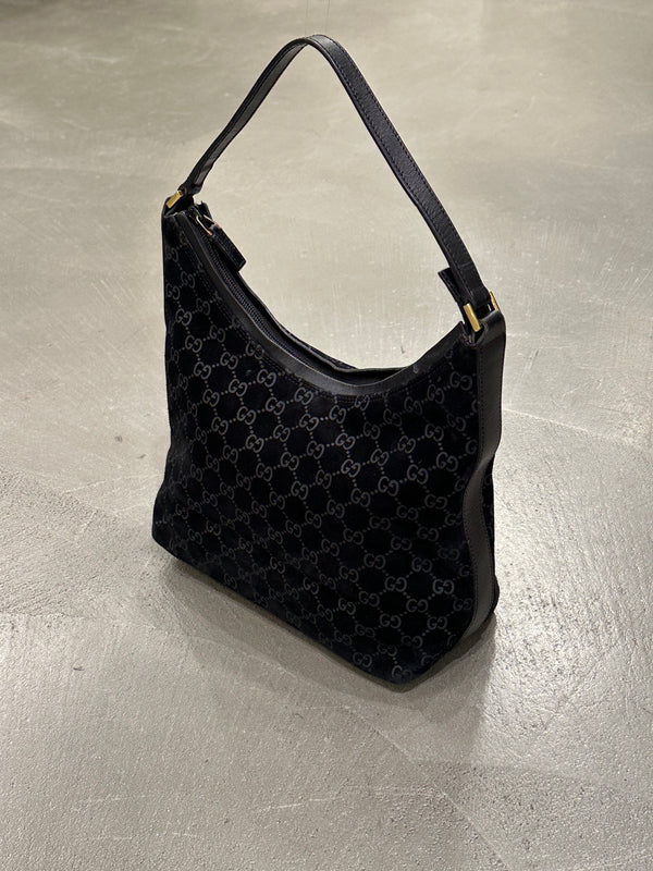 F/W1997 Gucci by Tom Ford monogram suede hobo bag