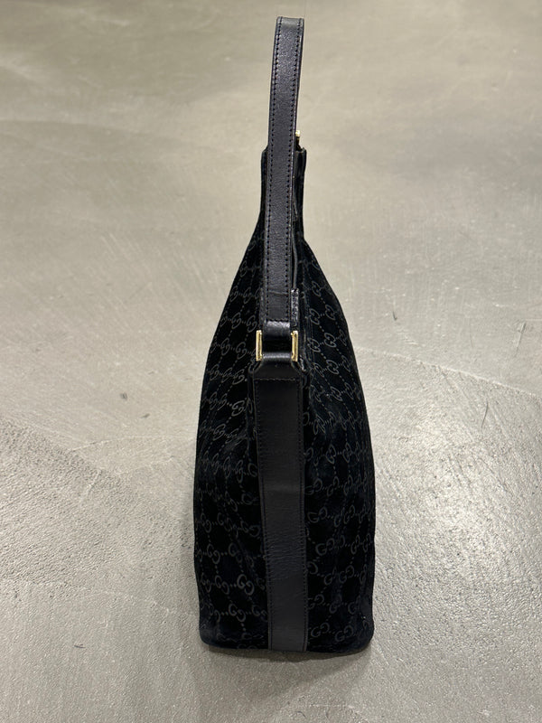 F/W1997 Gucci by Tom Ford monogram suede hobo bag