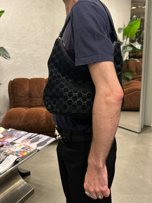 F/W1997 Gucci by Tom Ford monogram suede hobo bag