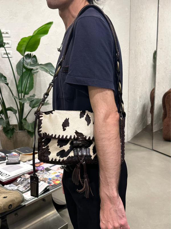F/W2002 Dolce & Gabbana pony hair shoulder bag