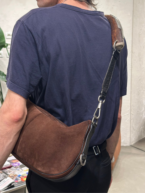 A/W2002 Yves Saint Laurent Mombasa suede bag