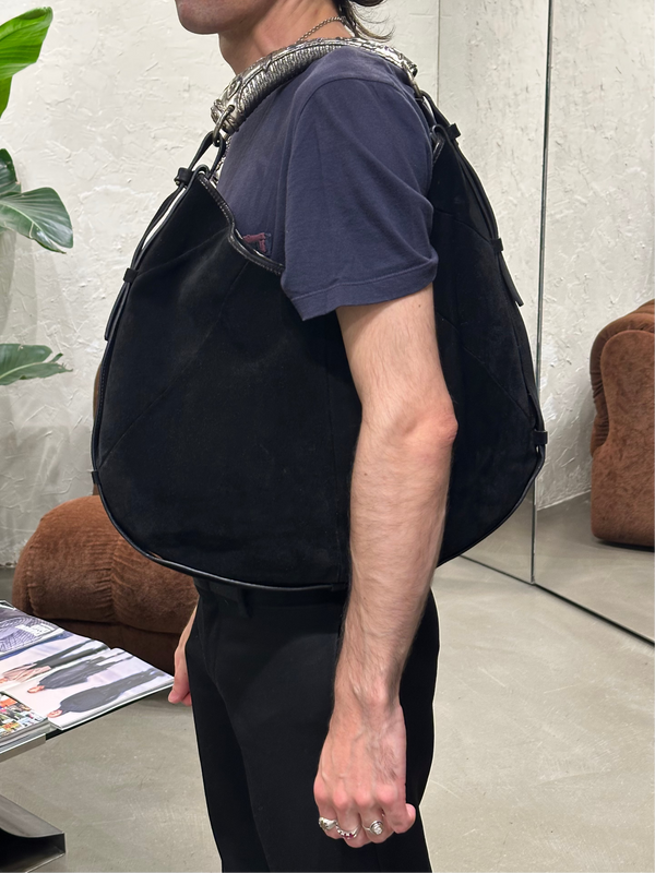 2002 Yves Saint Laurent Mombasa suede bag