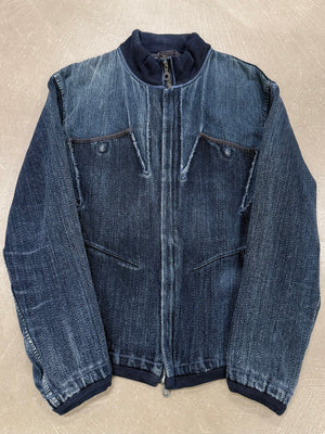 2000s Marithe Francois Girbaud denim bomber jacket