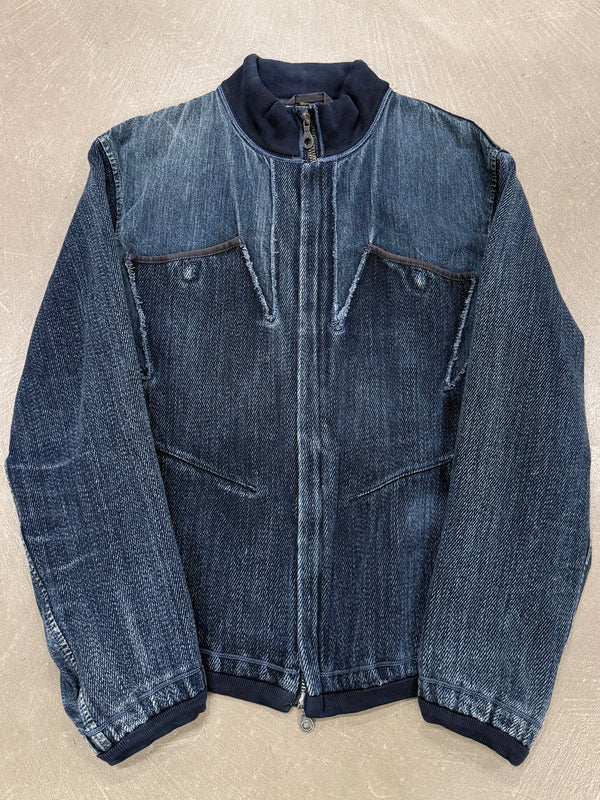 2000s Marithe Francois Girbaud denim bomber jacket