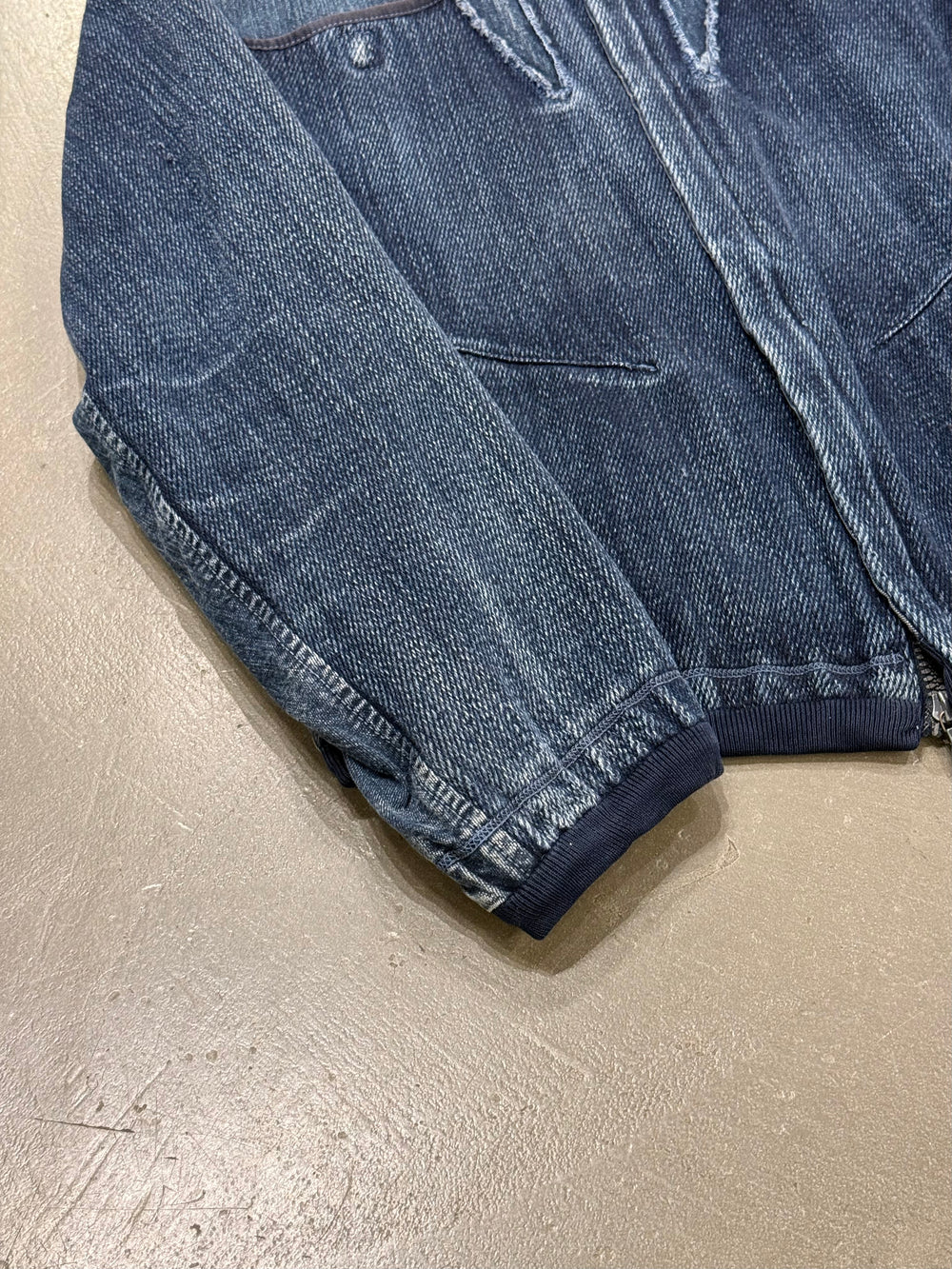 2000s Marithe Francois Girbaud denim bomber jacket