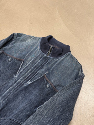 2000s Marithe Francois Girbaud denim bomber jacket